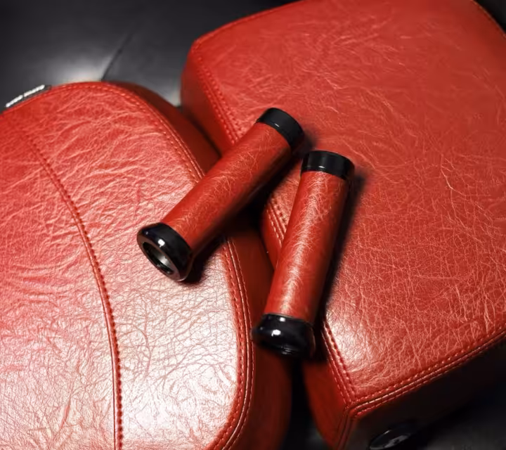 Custom Vespa seat with personalized monogram and owner's initials